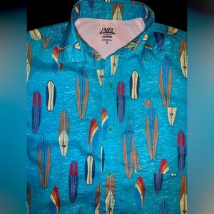 IZOD | Surfboard 🌊 🏄‍♂️ 🤙 | Short Sleeve button up w/breast pocket